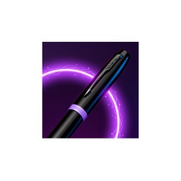 Шариковая ручка Parker IM Vibrant Rings Flame Amethyst Purple, стержень: M blue, в подарочной упаковке.