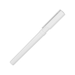 Ручка пластиковая шариковая трехгранная «Nook» с подставкой для телефона в колпачке, белый