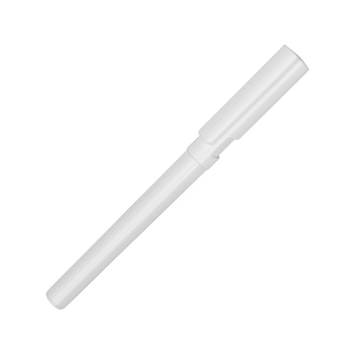 Ручка пластиковая шариковая трехгранная «Nook» с подставкой для телефона в колпачке, белый