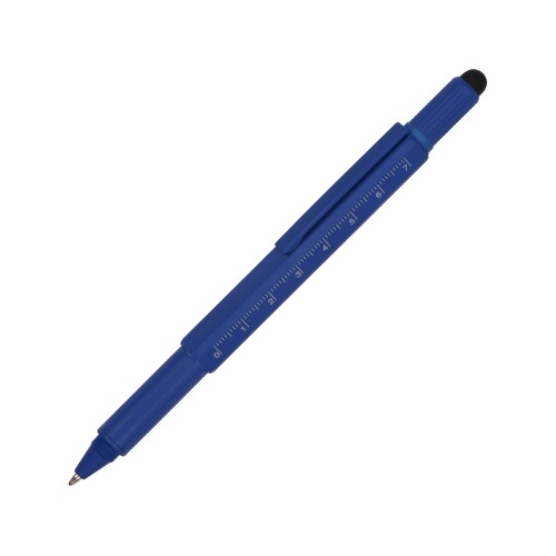 Ручка шариковая металлическая "Tool", синий. Встроенный уровень, мини отвертка, стилус