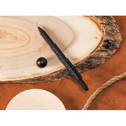 Ручка шариковая металлическая "Tool", синий. Встроенный уровень, мини отвертка, стилус (Р)