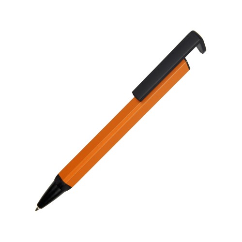 Ручка-подставка металлическая, «Кипер Q», оранжевый/черный