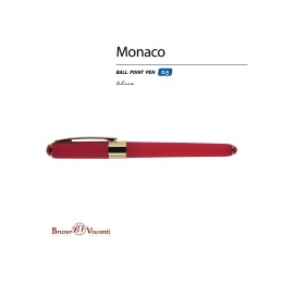 Ручка пластиковая шариковая «Monaco», 0,5мм, синие чернила, красный