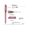 Ручка пластиковая шариковая «Monaco», 0,5мм, синие чернила, розовый