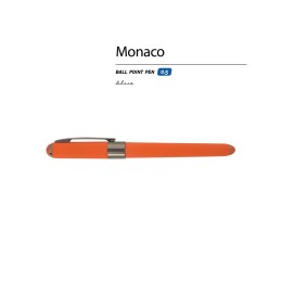 Ручка пластиковая шариковая «Monaco», 0,5мм, синие чернила, оранжевый/вороненая сталь