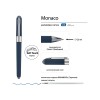 Ручка пластиковая шариковая «Monaco», 0,5мм, синие чернила, темно-синий navy/серебристый