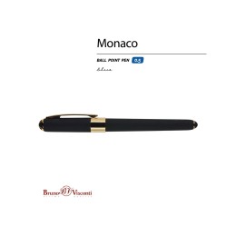 Ручка пластиковая шариковая «Monaco», 0,5мм, синие чернила, черный