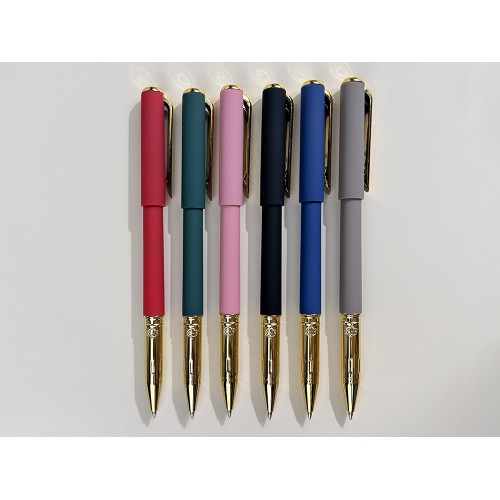 Ручка пластиковая шариковая "Parliament", 0,7 мм, синие чернила, розовый/золотистый