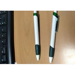 Ручка шариковая "Соната", белый/зеленый (Р)
