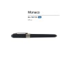 Ручка пластиковая шариковая «Monaco», 0,5мм, синие чернила, черный/вороненая сталь