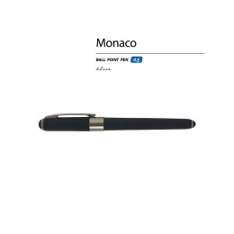 Ручка пластиковая шариковая «Monaco», 0,5мм, синие чернила, черный/вороненая сталь