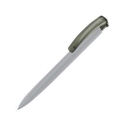 Ручка шариковая трехгранная UMA «TRINITY K transparent GUM», soft-touch, серый