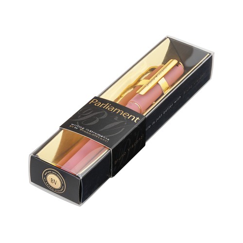 Ручка пластиковая шариковая "Parliament", 0,7 мм, синие чернила, розовый/золотистый