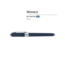 Ручка пластиковая шариковая «Monaco», 0,5мм, синие чернила, темно-синий navy/серебристый