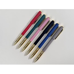 Ручка пластиковая шариковая "Parliament", 0,7 мм, синие чернила, розовый/золотистый