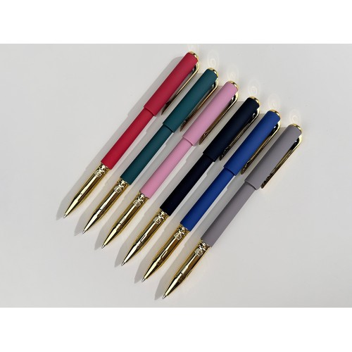 Ручка пластиковая шариковая "Parliament", 0,7 мм, синие чернила, розовый/золотистый