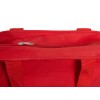 Сумка на молнии Zipper из хлопка 280 г c карманом на молнии спереди, красный