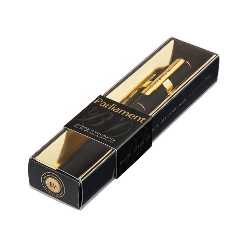 Ручка пластиковая шариковая "Parliament", 0,7 мм, синие чернила, черный/золотистый