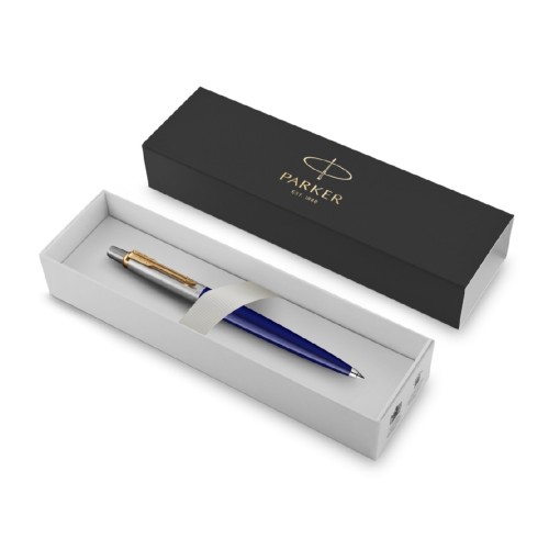 Шариковая ручка Parker Jotter K160, цвет: Blue/GT, стержень: M, цвет чернил: blue, в подарочной упаковке.