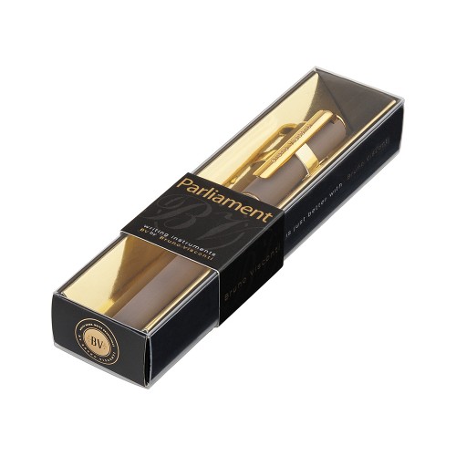 Ручка пластиковая шариковая "Parliament", 0,7 мм, синие чернила, серый/золотистый