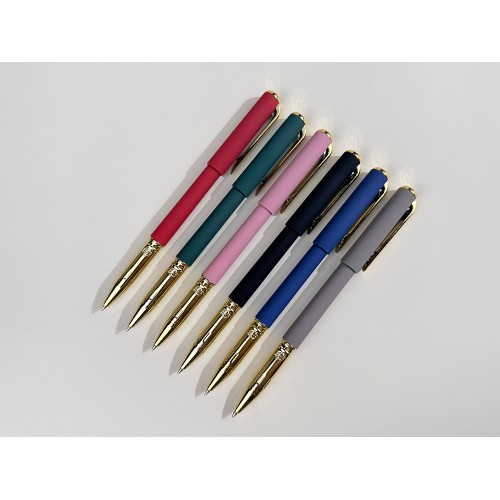 Ручка пластиковая шариковая "Parliament", 0,7 мм, синие чернила, красный/золотистый