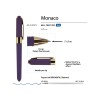 Ручка пластиковая шариковая «Monaco», 0,5мм, синие чернила, виноградный