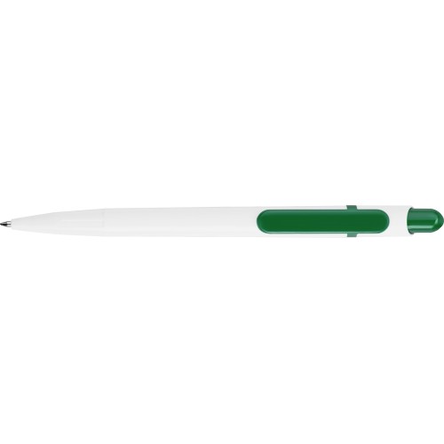 Ручка шариковая "Этюд", белый/зеленый