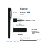 Ручка пластиковая гелевая «Egoiste Black» под персонализацию, синие чернила, черная