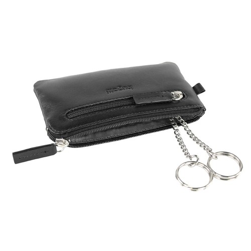 Ключница BUGATTI ПЕРВЫЙ | PRIMO, чёрная, натуральная воловья кожа, 12,5х0,5х7 см