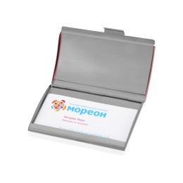 Визитница «Смит», розовый/серебристый