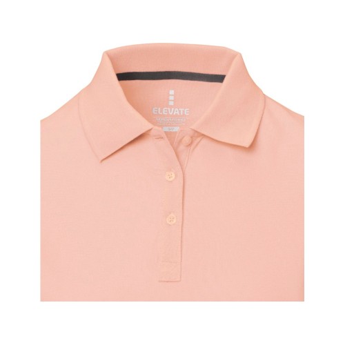 Calgary женская футболка-поло с коротким рукавом, pale blush pink
