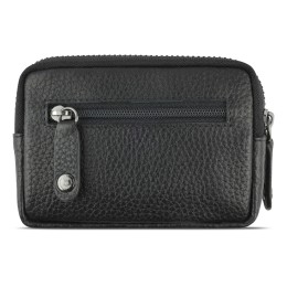 Ключница BUGATTI ЭЛЬЗА | ELSA, с защитой данных RFID, чёрная, воловья кожа/полиэстер, 11х2х7 см