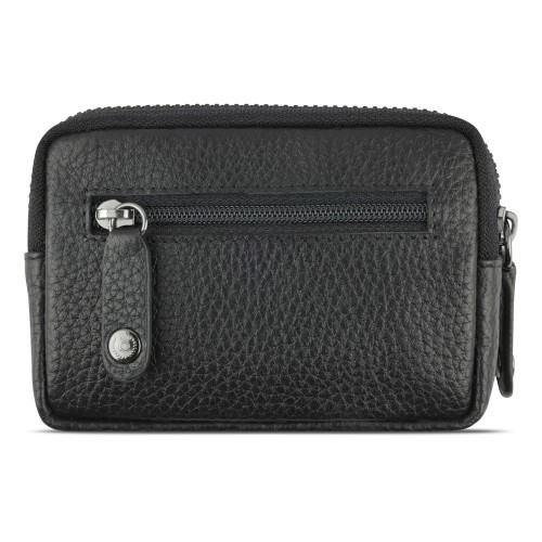 Ключница BUGATTI ЭЛЬЗА | ELSA, с защитой данных RFID, чёрная, воловья кожа/полиэстер, 11х2х7 см