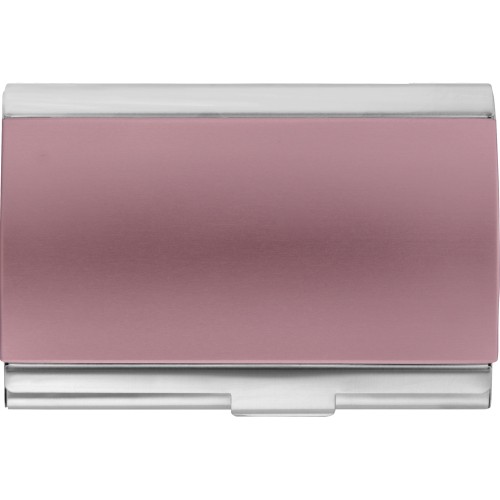 Визитница «Смит», розовый/серебристый