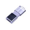 USB-флешка промо на 16 Гб прямоугольной формы, выдвижной механизм, белый