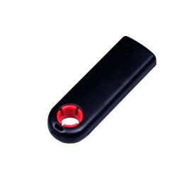 USB-флешка промо на 32 Гб прямоугольной формы, выдвижной механизм, красный