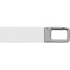 Флеш-карта USB 2.0 16 Gb с карабином "Hook", белый/серебристый