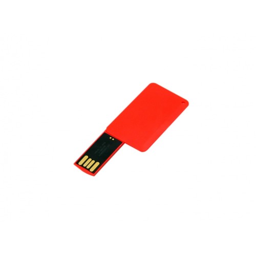 USB-флешка на 16 Гб в виде пластиковой карточки, красный