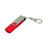 Флешка с  поворотным механизмом, c дополнительным разъемом Micro USB, 64 Гб, красный