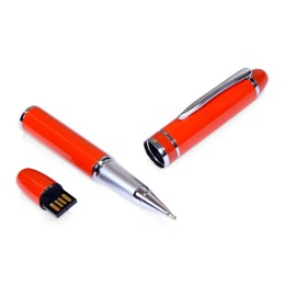USB-флешка на 16 Гб в виде ручки с мини чипом, оранжевый