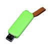USB-флешка промо на 64 Гб прямоугольной формы, выдвижной механизм, зеленый