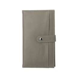 Блокнот-кошелек с сменным блоком А6 "Wall Street", 64 листа, темно-серый