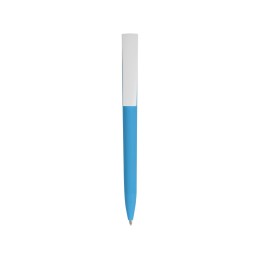 Ручка пластиковая soft-touch шариковая «Zorro», голубой/белый