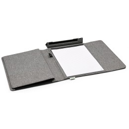 Портфолио А4 из RPET с отделением для ноутбука "NotyFolio Eco", 20 л FSC бумаги, серый