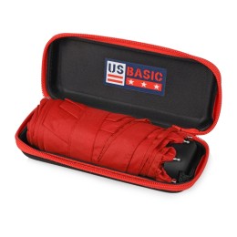Зонт складной "Frisco", механический, 5 сложений, в футляре, красный (P)
