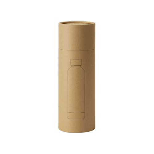 Вакуумная термобутылка "Cask" Waterline, soft touch, 500 мл, тубус, синий