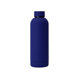 Вакуумная термобутылка "Cask" Waterline, soft touch, 500 мл, тубус, синий