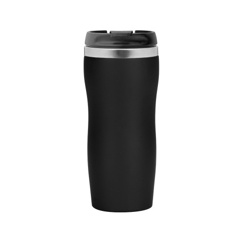 Термокружка "Mony Steel" 350 мл, soft touch, черный (Р)