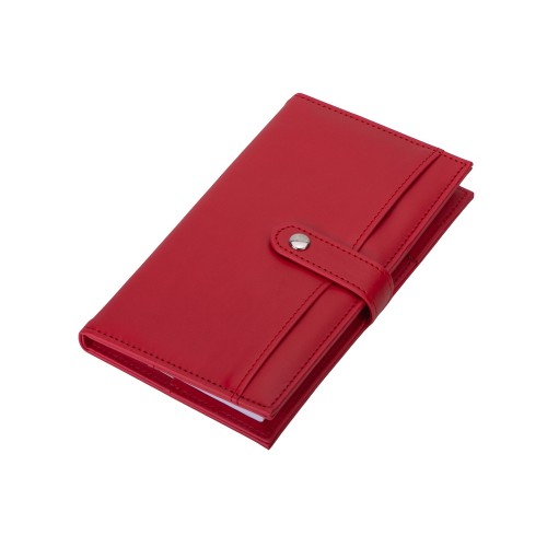 Блокнот-кошелек с сменным блоком А6 "Wall Street", 64 листа, красный