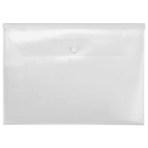 Папка-конверт А4 с кнопкой, прозрачный (Р)